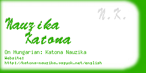 nauzika katona business card